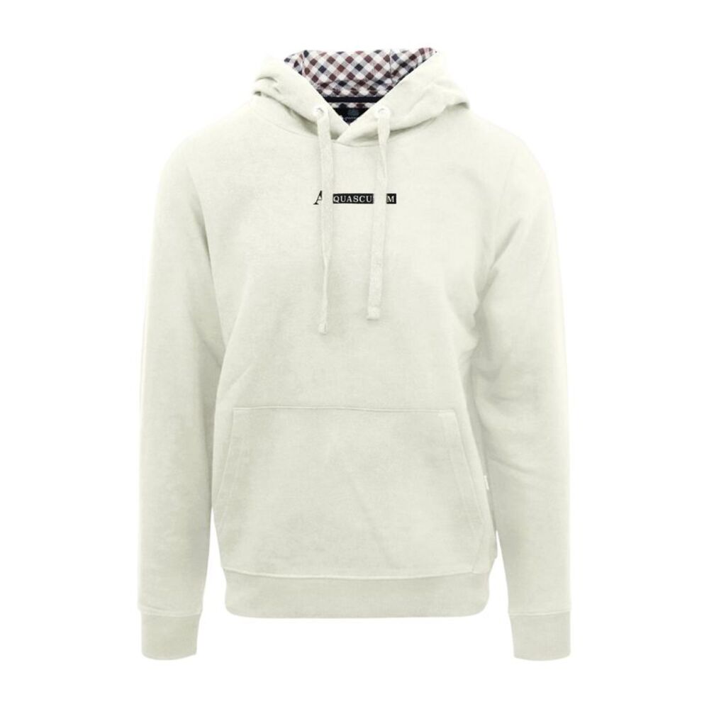 Aquascutum Mens Lettering Hoodie / Butter